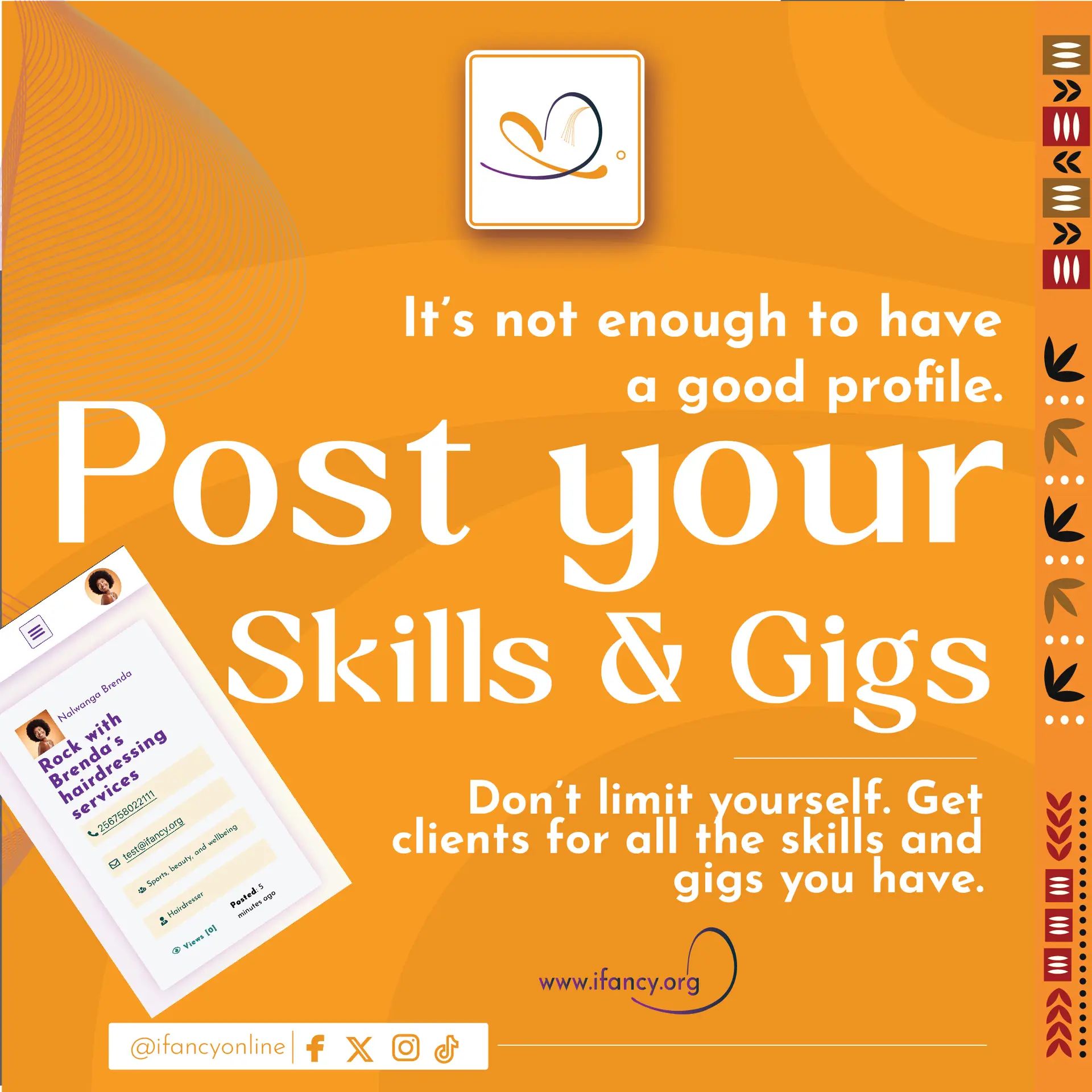 How to post a skill and Gig on iFancy